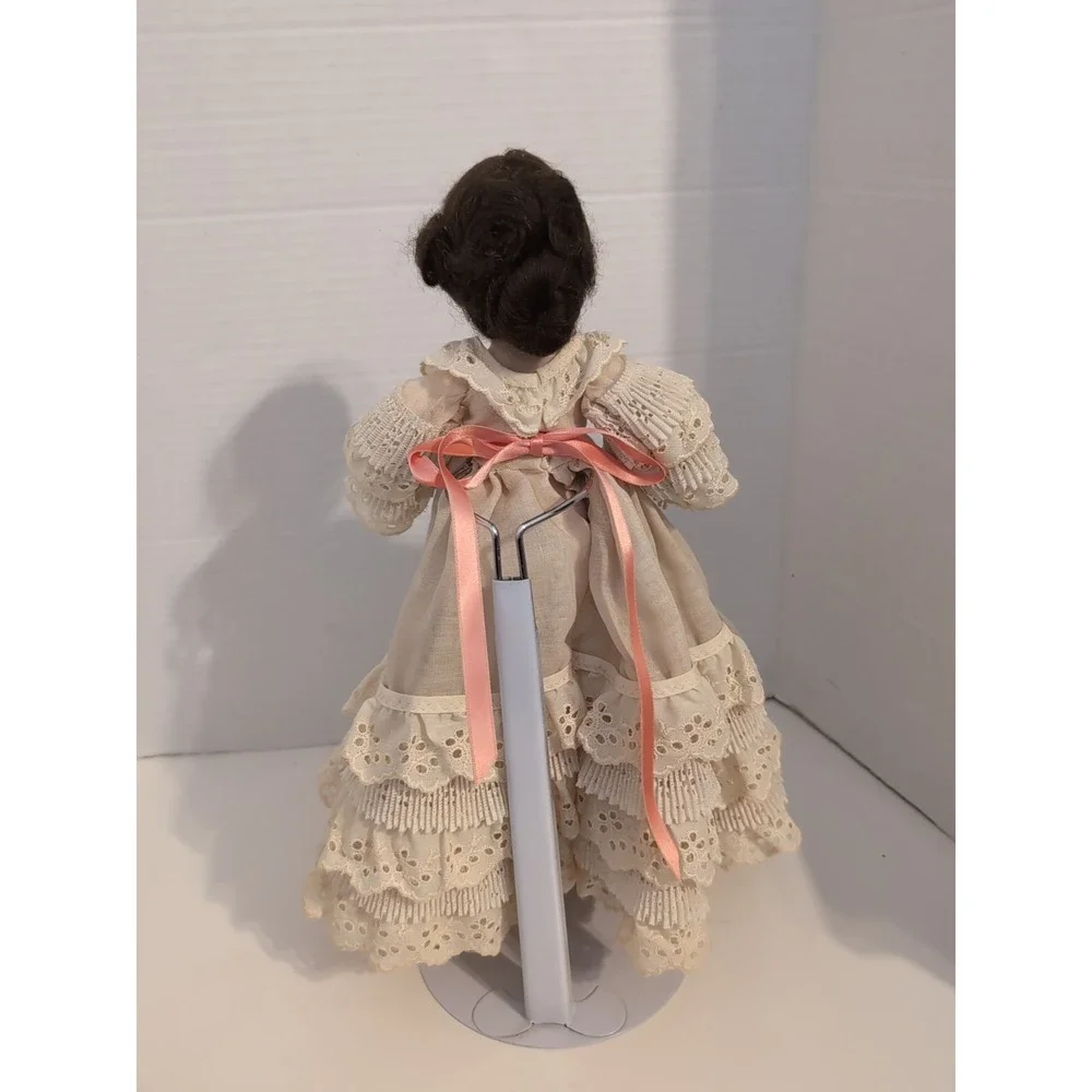 Vintage Porcelain Doll With‎ Stand